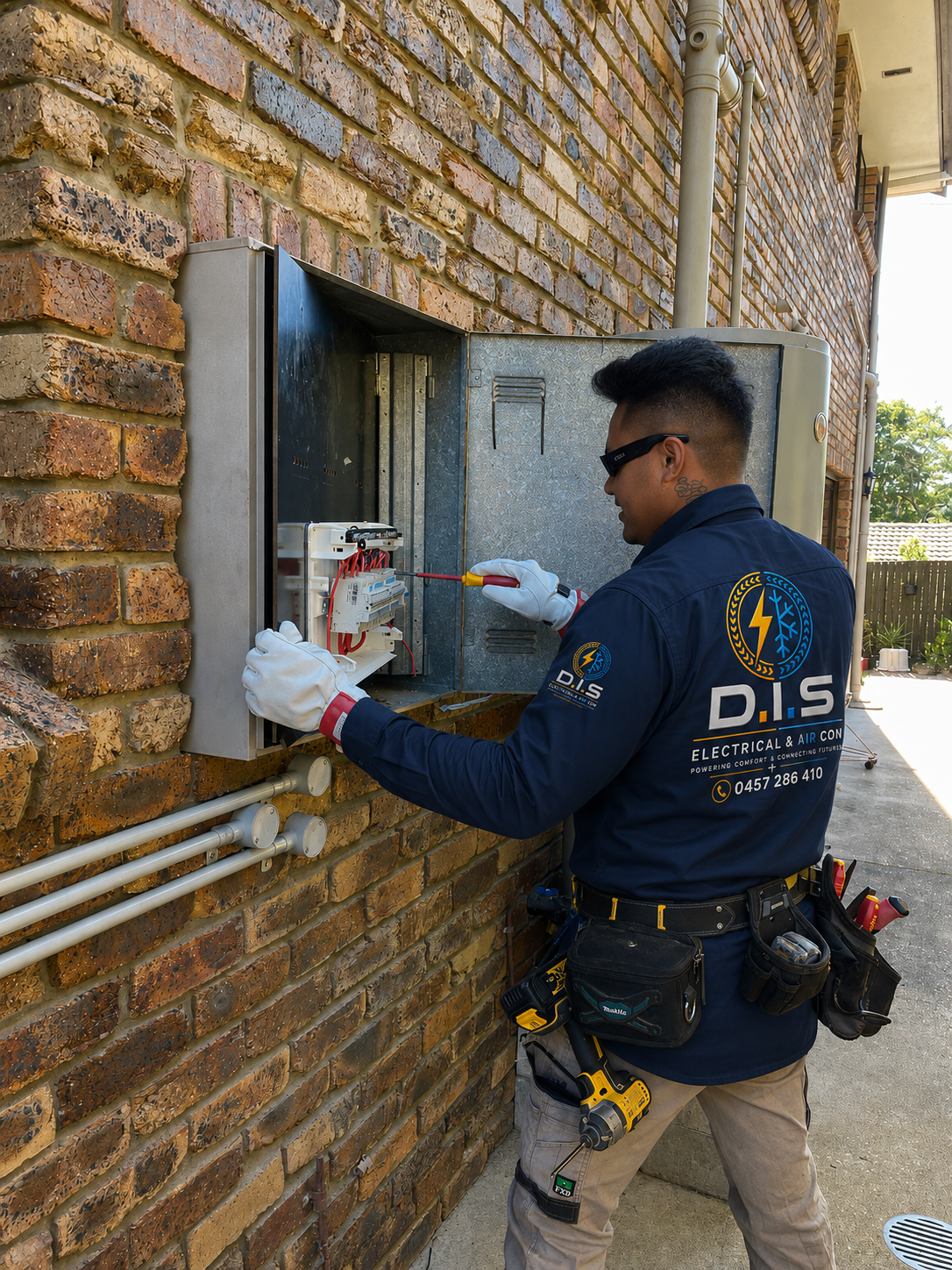 D.I.S Electrical & Air Con team at work